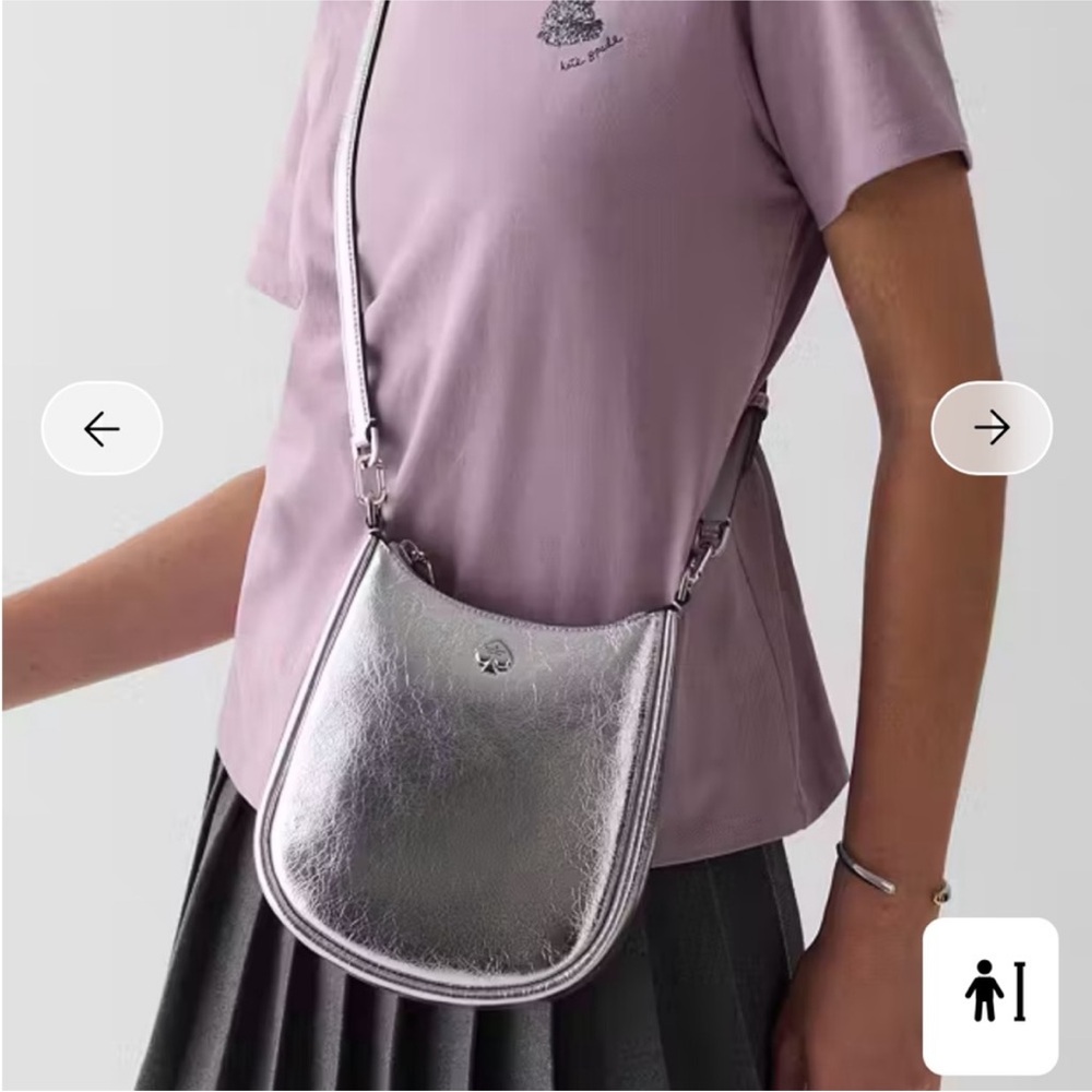 NWOT Kate Spade ♠️ Silver Kayla Small Swingpack Crossbody
